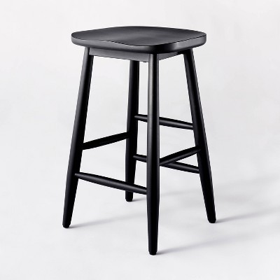 Black bar discount stools with backs