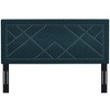 Modway Reese Nailhead Full / Queen Upholstered Linen Fabric Headboard -  Three Mounting Position Heights  - Fabric+20kg/m3 density foam, Frame is MDF - 3 of 4