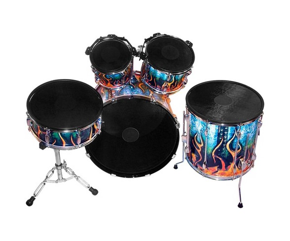 Pintech Double Zone Acoustic to Electronic Drum Conversion Kit 10-14 in.