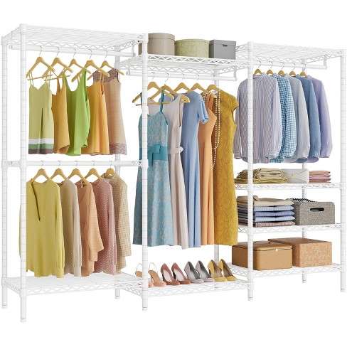 Vipek U70 Extra Large Garment Rack Heavy Duty Clothes Rack Freestanding  Portable Closet Clothes Storage Wardrobe Organizer, White : Target