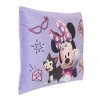 Disney Minnie Mouse I am Awesome Lavender and Pink, Figaro Plush Decorative Toddler Pillow - 2 of 4