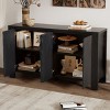59" Modern Wood Sideboard Buffet Cabinet with Adjustable Shelves,4-Door Storage Console for Dining Room or Living Room-Baofuwish - 3 of 4