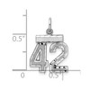 Black Bow Jewelry Sterling Silver, Varsity Collection, Small D/C Pendant, Number 42 - 3 of 4