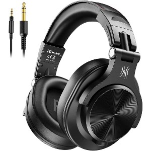 OneOdio A71 Hi-Res Studio Recording Headphones - Wired Over Ear Headphones, with Stereo Sound, 3.5/6.35MM Jack for PC Computer DJ Guitar Black - 1 of 4