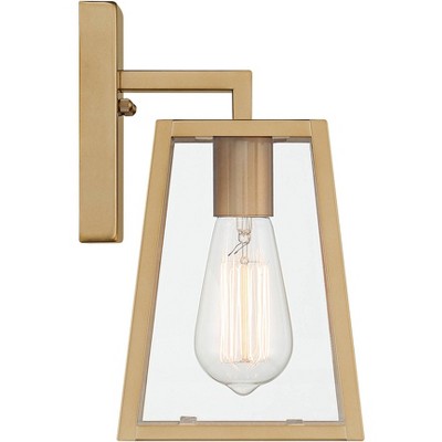 Arrington 10" High Soft Gold Industrial Outdoor Wall Light