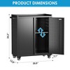 SUXXAN Metal Tool Cabinet with Pegboard and 4 Hooks,Garage Metal Storage Cabinet with Wheels,Assembly Required - 2 of 4