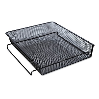 UNIVERSAL Mesh Stackable Front Load Tray Letter Black 20004