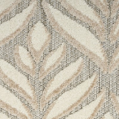Aloha Tropical Palm 5'3" x 7'5" Ivory Grey Outdoor Rug