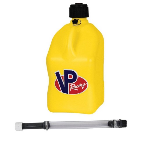 Vp Racing 35560 5.5-gallon Square Motorsport Racing Utility Rapid Refilling  Liquid Fuel Jug Can And 14 Inch Deluxe Hose Kit And Cap, Yellow : Target