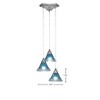 Toltec Lighting Europa 3 - Light Pendant in  Brushed Nickel with 7" Teal Crystal Shade - 2 of 2