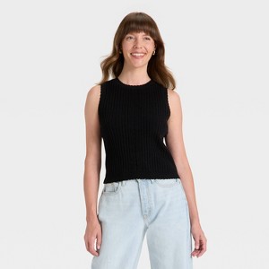 Women's Ribbed Sweater Vest - Universal Thread™ - 1 of 3