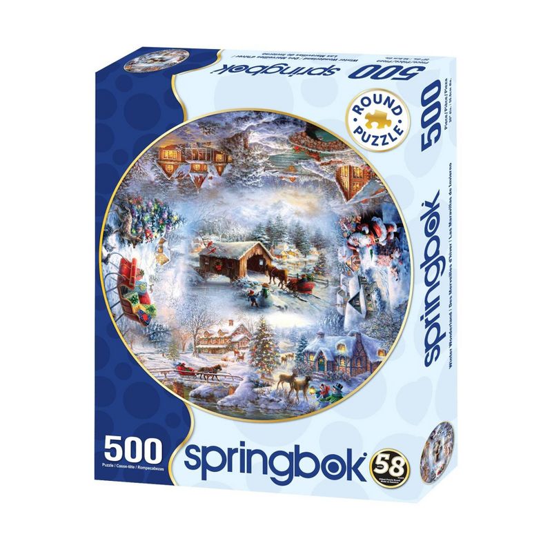 Springbok Winter Wonderland Round Jigsaw Puzzle - 500pc, 1 of 5