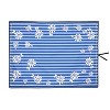 VYNXARIA Heavy-Duty 480lbs Folding Wagon Cart with Bonus Picnic Mat£¬blue vertical print - 4 of 4
