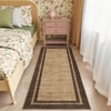 Modern Bordered Area Rug Washable Rug for Living Room - 3 of 4