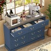 ORRD Farmhouse Style Bedroom 5 Drawer Dresser, 31.5'' Wooden Chest of Drawers with Metal Handles for Living Room, Hallway, Closet (Gray) - 4 of 4