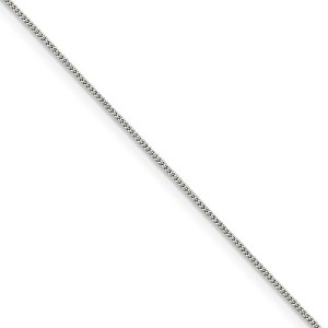 Black Bow Jewelry 0.8mm, Sterling Silver Curb Chain Necklace - 1 of 4