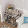 Gulches Furniture-Style Dog Crate Side Table on Wheels with Double Doors & Lift Top - 2 of 4