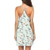 Ekouaer Women's V Neck Sleeveless Nightgown Light Green XL - 4 of 4