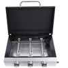 Okak Stainless Steel Propane Grill with 3 Burners, Portable Grill with Adujustable Bottons, Outdoor Grill for BBQ, Camping, Black+Silver - 4 of 4