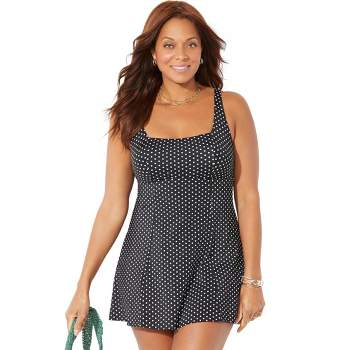 Swimsuits For All Women's Plus Size Loop Strap Two-piece Swimdress : Target