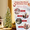 Tangkula 7.5/6 FT Artificial Christmas Tree Pre-Lit Hinged Xmas Tree w/ 820/580 Flocked Frosted Tips - 4 of 4