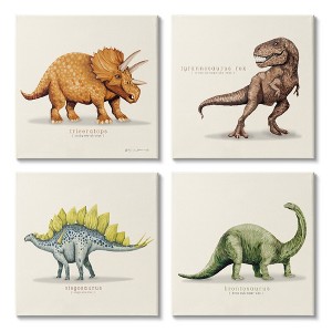 Stupell Industries Educational Dinosaurs Scientific Species Canvas Wall Art - 1 of 4