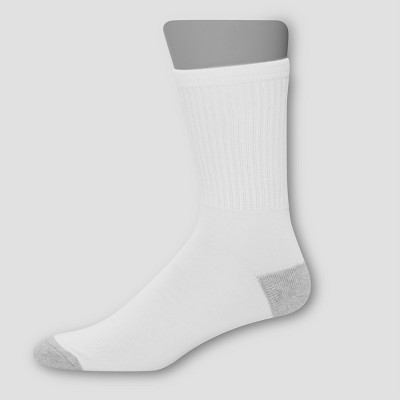 Men's Hanes Premium Performance Cushioned Crew Socks 6pk - White 6-12