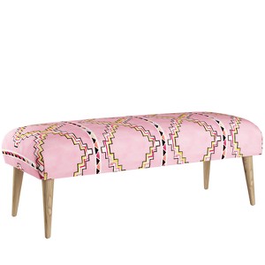 Bench with Cone Legs - Yuma Light Pink - Designlovefest