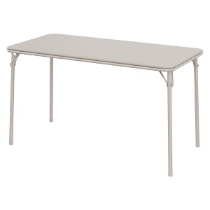 WhizMax Folding Table, Portable Folding Card Rectangle Table, PU Leather Upholstered Foldable Table, for Dining Room, Living Room, Office, Camping - 1 of 4