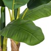 5Ft/6Ft/7FT Artificial Banana Tree Fake Banana Leaf Plants w/Grey Planter, Faux Silk Tree Faux Banana Leaves - 2 of 4