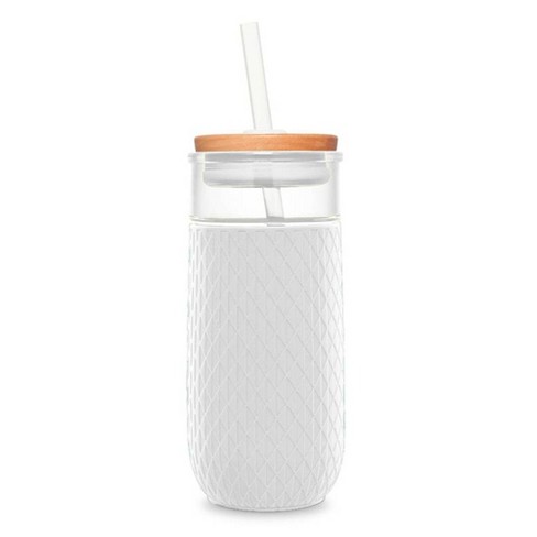 Eco-Friendly Glass Tumbler Set with Bamboo Lid & Straw (2 Sizes, 4 Sty –  Cupperfield