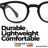 grinderPUNCH Classic Reading Glasses for Women and Men Stylish Lightweight Readers Round Readers for Women and Men (Black, 1, x) - 3 of 4