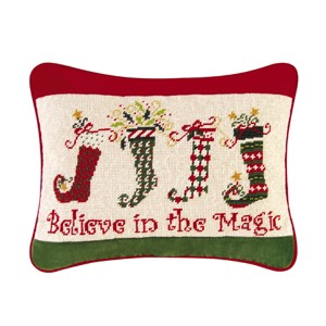 C&F Home 12" x 16" Dancing Stocking Needlepoint Pillow - 1 of 1