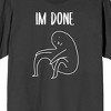 I'm Tired Stylized Character Men's Charcoal Gray Graphic Tee - image 2 of 3