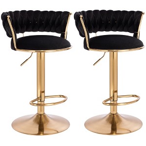 Modern Home Luxe Soho Contemporary Adjustable Height Counter/Bar Stool with 360° Rotation - 1 of 4