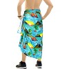 HAPPY BAY Men's Swim Bath Trunk Swimsuit Regular Surfing Swimwear Summer Sarong Long Pareo Beach Wrap for Men One Size Green, Tree - 3 of 4