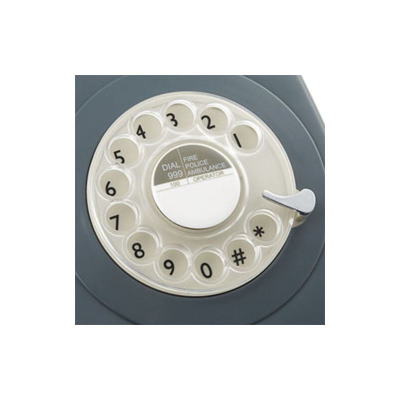 GPO Retro GPO746RGY 746 Desktop Rotary Dial Telephone - Grey, 2 of 7