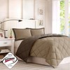 SEVOBAL Bedding Sets, Full/Queen Comforter with Diamond Quilting & 3M Stain Shield for Effortless Bedding Care, Brown, 17.72"*9.06"*9.06" - 4 of 4
