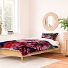 Deny Designs Twin/Twin XL Fine Art by Clau Robles Gil Panel 2 Naranja Sanguinay Flores Duvet Cover Bedding Set Pink - 2 of 4