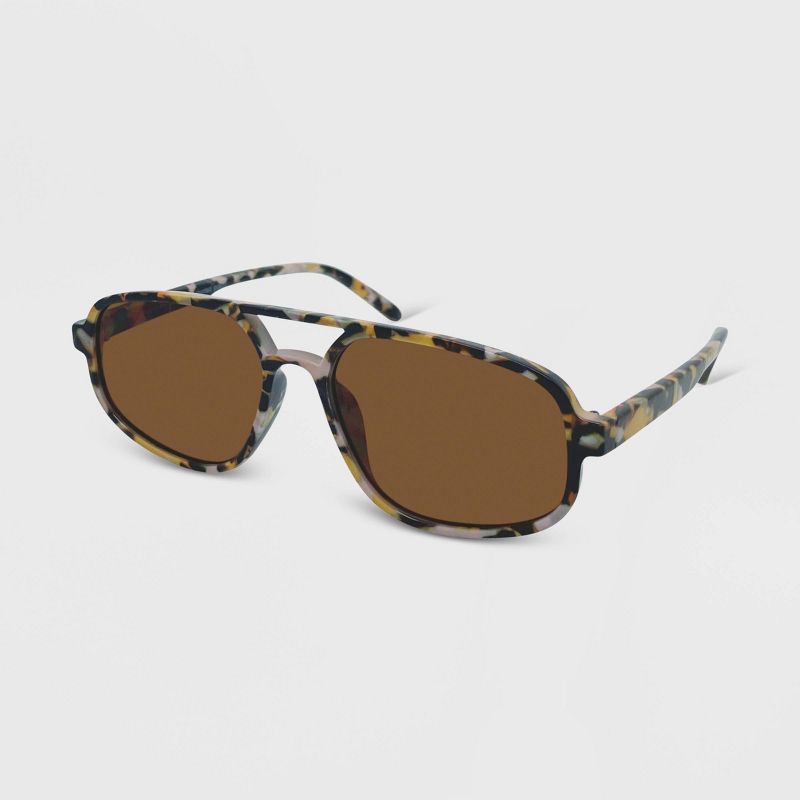 Tortoise Print Aviator Sunglasses - Wild Fable&#8482; Brown, 2 of 3