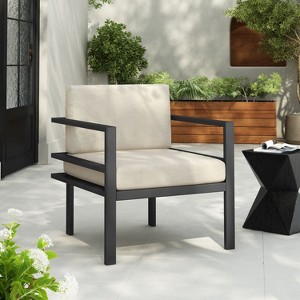 Sapphtopaz Outdoor Dining Chairs Aluminum Frame Outdoor Patio Chairs with Weather-Resistant Cushions for Outside, Yard, Balcony - 1 of 4