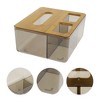 Unique Bargains Convenient Bamboo Wood Lid Tissue Box 1 Pc - 3 of 3