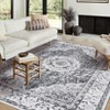 TROPOW Boho Vintage Floral Area Rugs, Soft Faux Lamb Velvet Rug & TPR Non-Slip Backing Carpet - 2 of 4