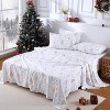 Christmas Bed Sheets , Soft Brushed Microfiber Bed Sheet Set, 16 Inches Deep Pocket Fitted Sheet Winter Holiday Sheets Set - 2 of 4