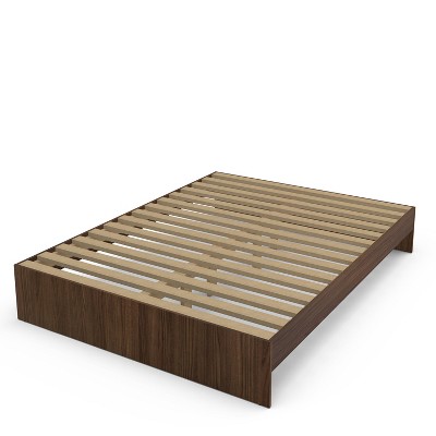 Queen Platform Bed Frame Dark Brown - Polifurniture : Target