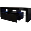 Grungis TV Stand for TVs Up to 59 Inch,Console Table with LED Light for Bedroom,Living Room - 4 of 4
