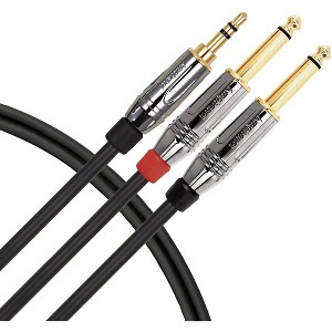 Livewire Elite Interconnect Y-Cable 3.5 mm TRS Male to 1/4" TS Male - 1 of 4