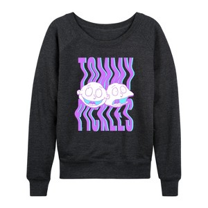 Women's - Rugrats - Tommy Pickles Lightweight French Terry Wide Neck Long Sleeve Shirt - 1 of 4