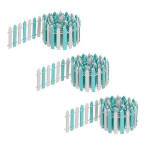 Unique Bargains Dollhouse Home DIY Crafts Wooden Decorative Miniature Ornament Garden Fence - 1 of 4