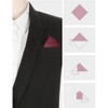 INSPIRE CHIC Men's Cotton Solid Color Formal Suit Pocket Squares - 3 of 4